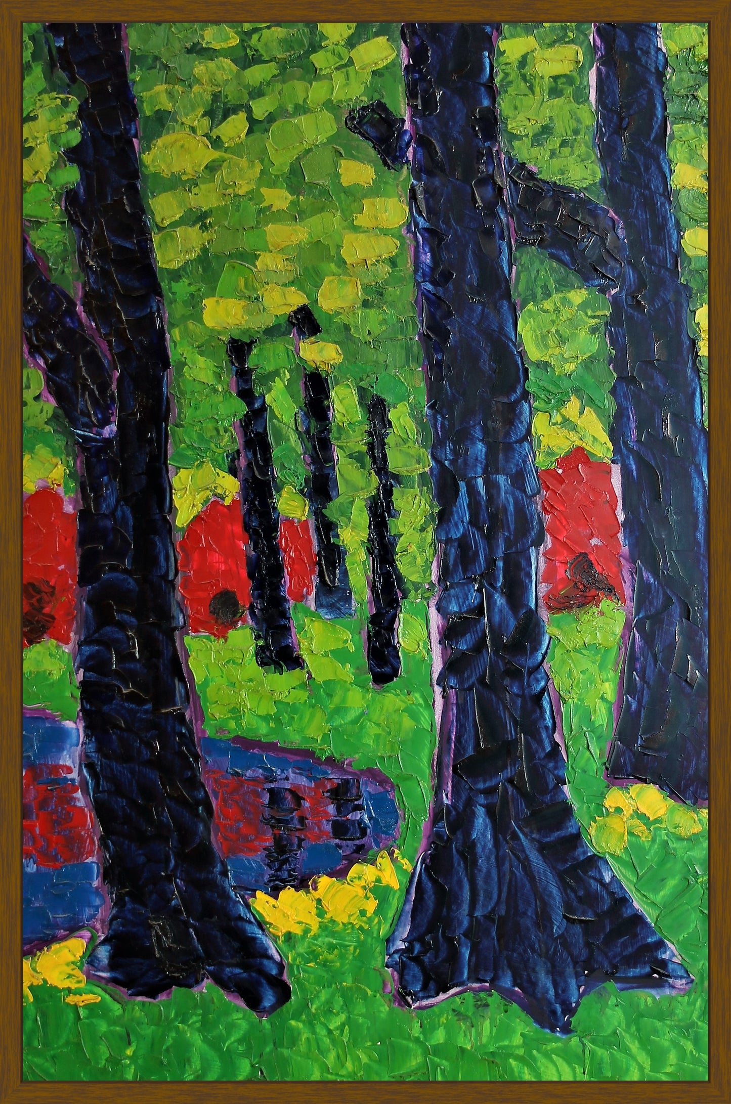 Original Painting of Endre Bartos: Blooming of Rhododendrons