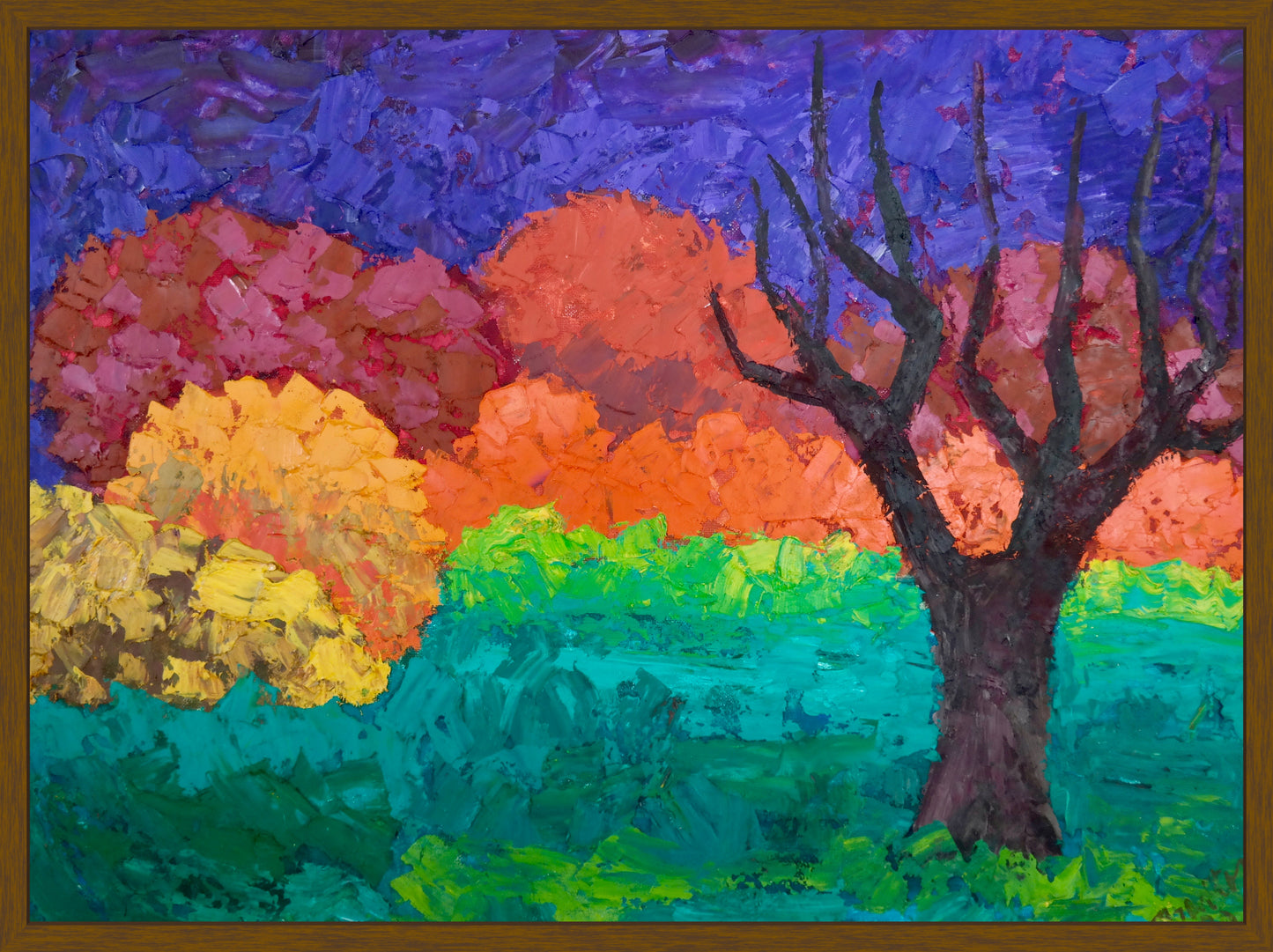 Original Painting of Endre Bartos: "Lonely Tree"