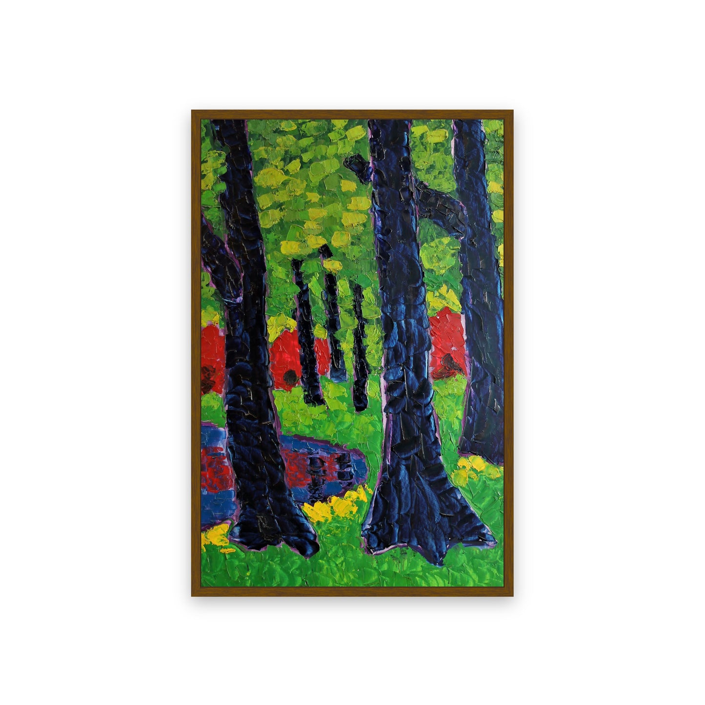 Original Painting of Endre Bartos: Blooming of Rhododendrons