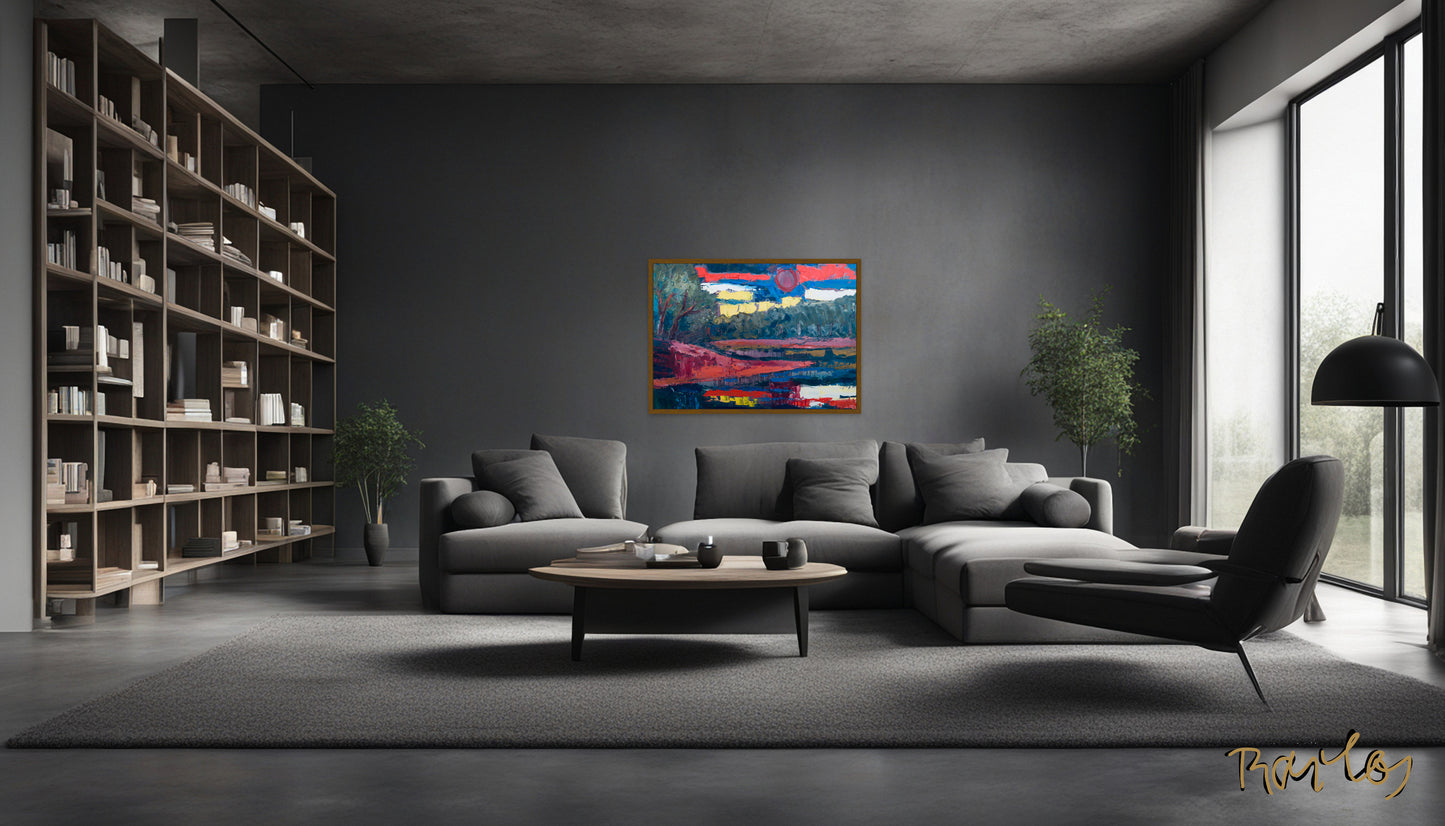 Original Painting of Endre Bartos: "Dusk"