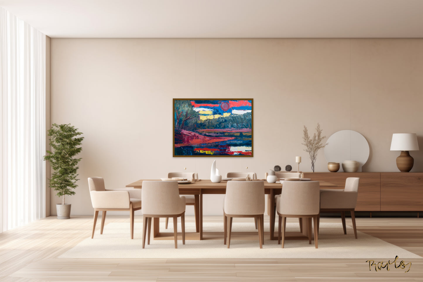 Original Painting of Endre Bartos: "Dusk"
