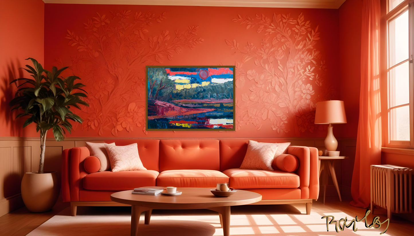 Original Painting of Endre Bartos: "Dusk"