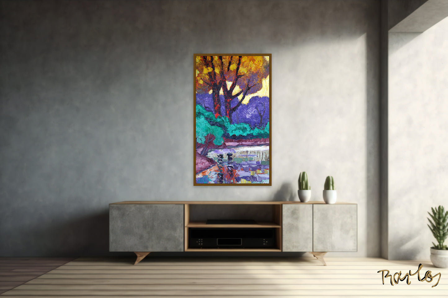 Original Painting Of Endre Bartos: "Mirroring"