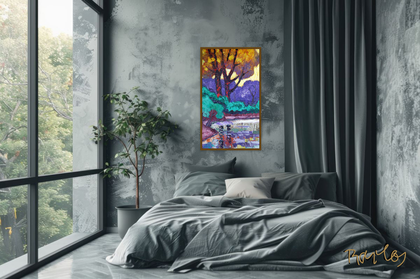 Original Painting Of Endre Bartos: "Mirroring"