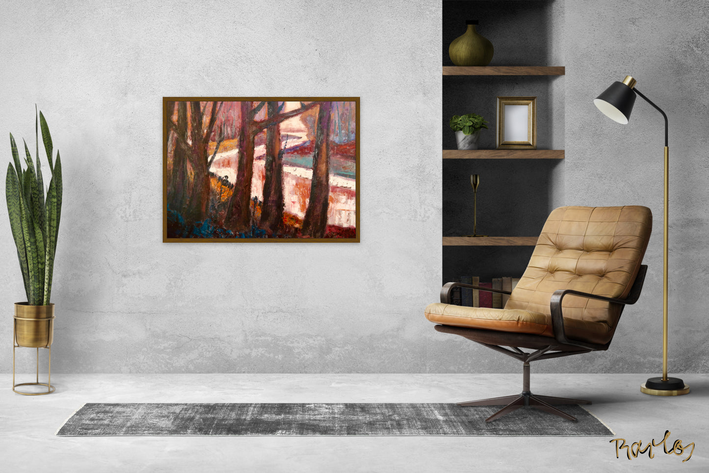 Original Painting of Endre Bartos: Moonlight