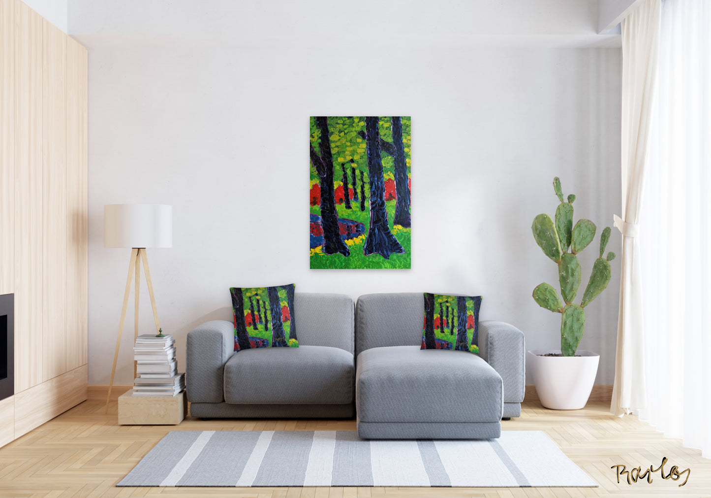 Art Pillow Endre Bartos: “Blooming of Rhododendrons”