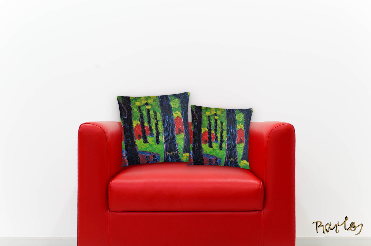 Art Pillow Endre Bartos: “Blooming of Rhododendrons”