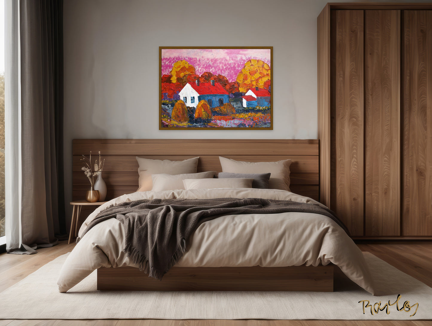 Original Painting of Endre Bartos: Cottage