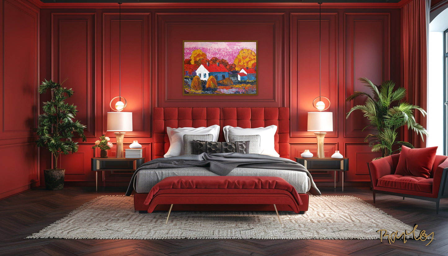 Original Painting of Endre Bartos: Cottage