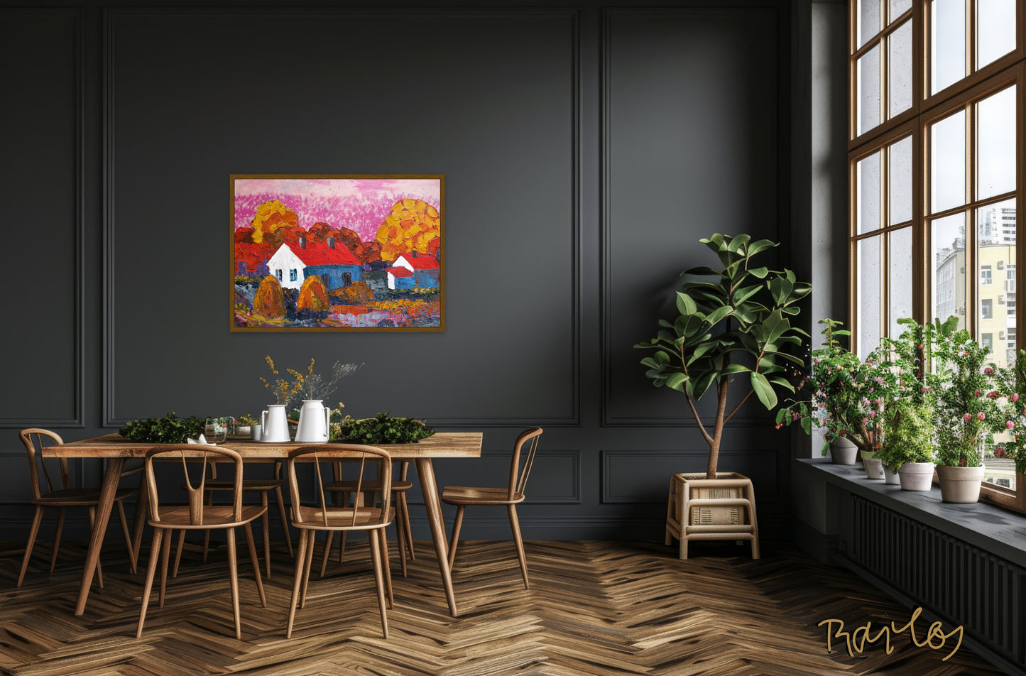 Original Painting of Endre Bartos: Cottage