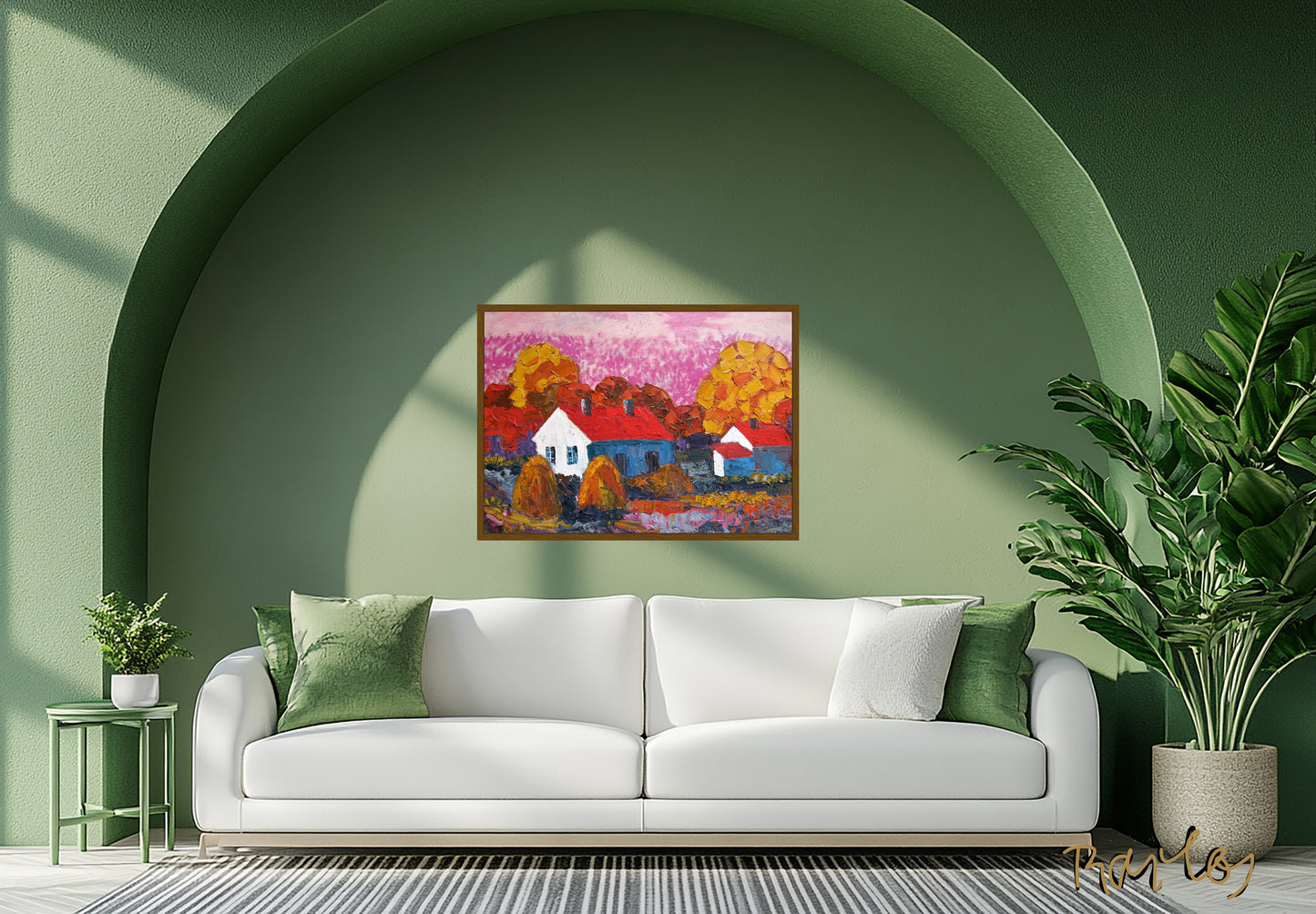 Original Painting of Endre Bartos: Cottage