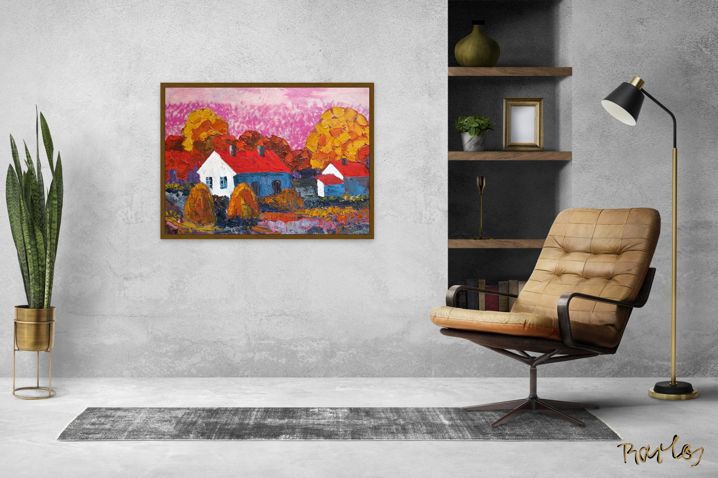 Original Painting of Endre Bartos: Cottage