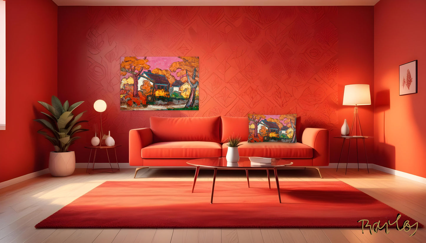 Art Pillow Endre Bartos: “Farm”