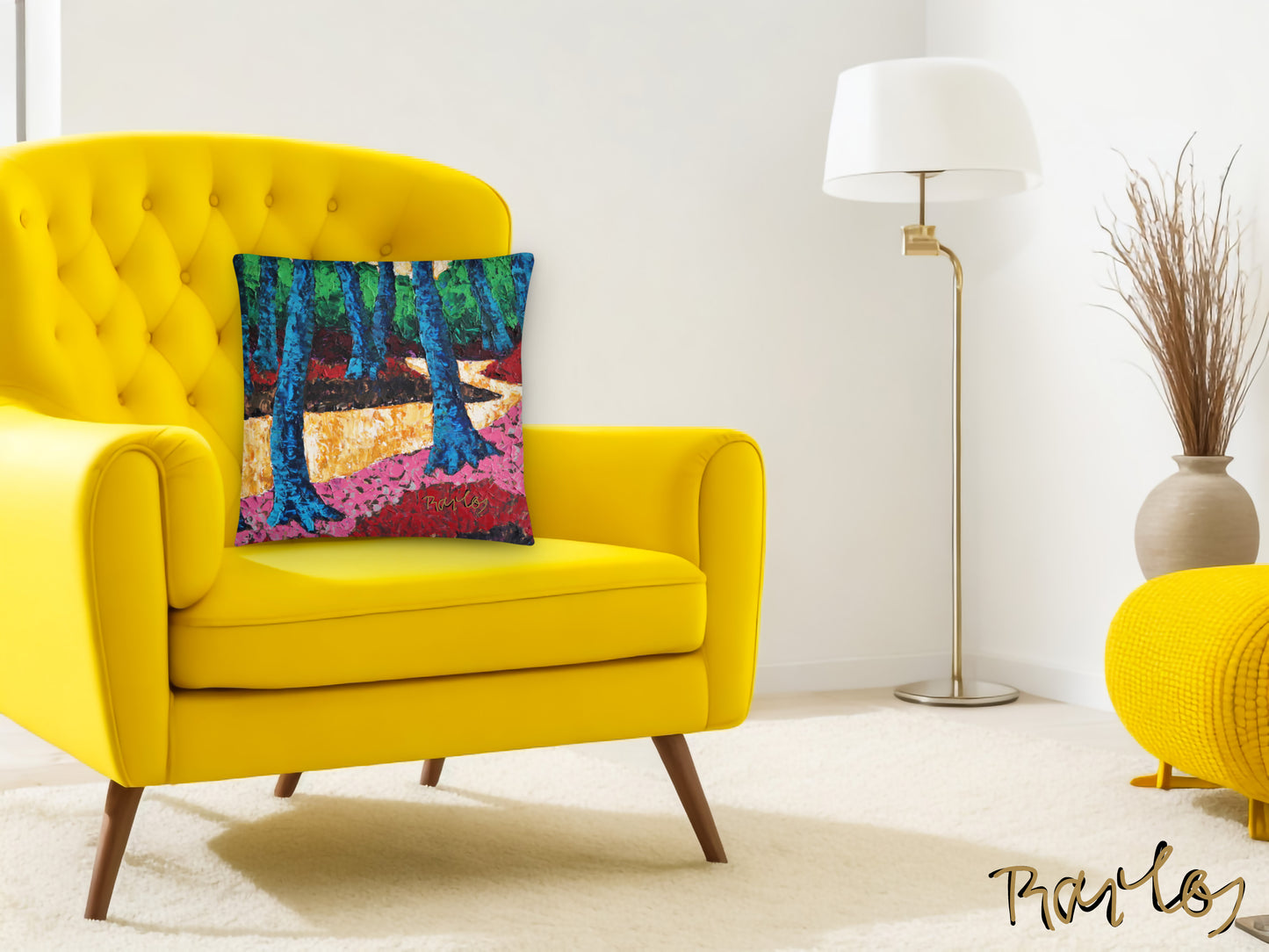 Art Pillow Endre Bartos: “Golden River”
