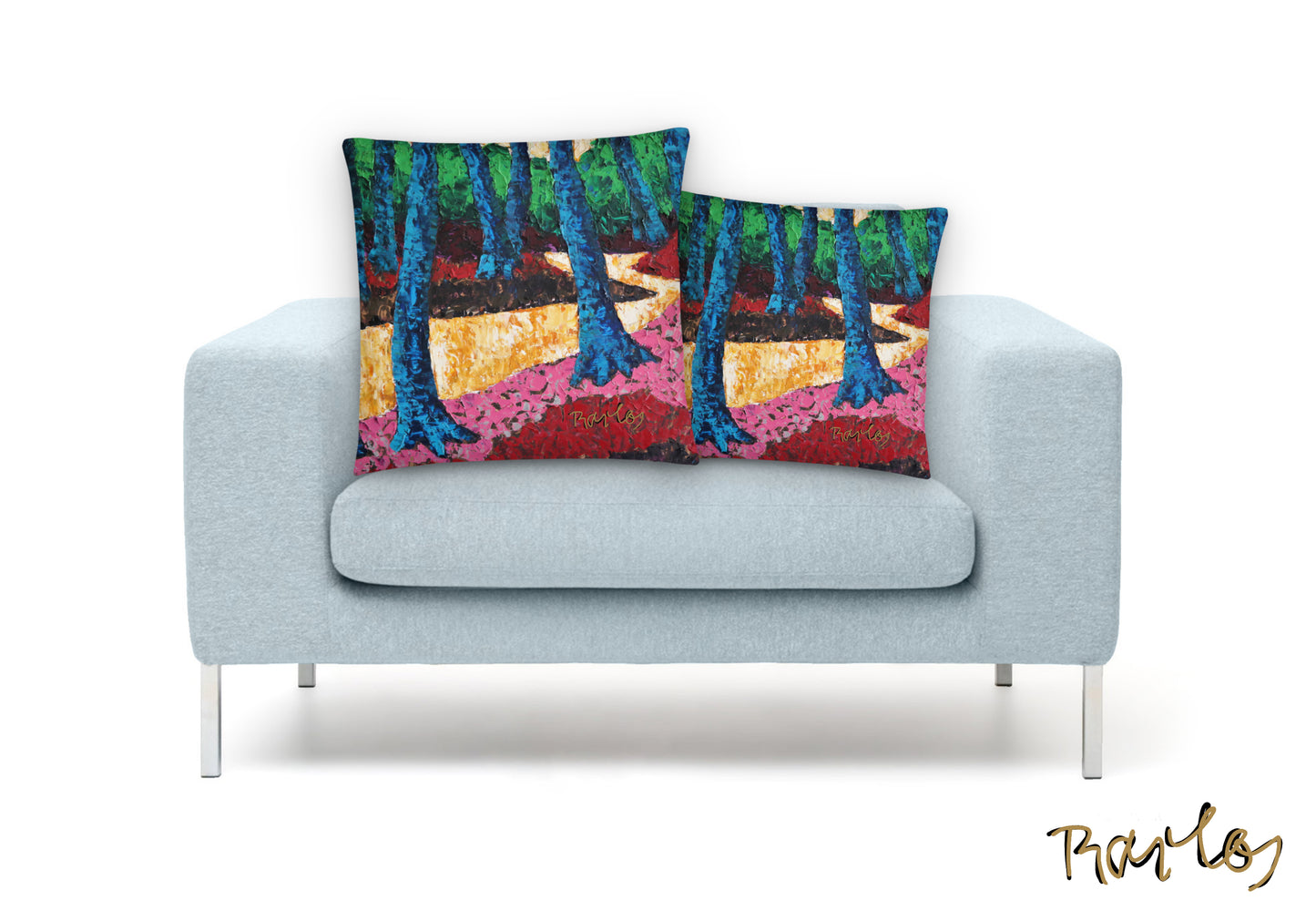 Art Pillow Endre Bartos: “Golden River”