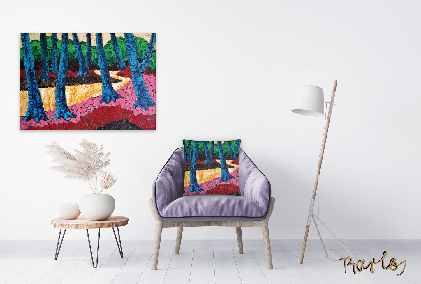 Art Pillow Endre Bartos: “Golden River”