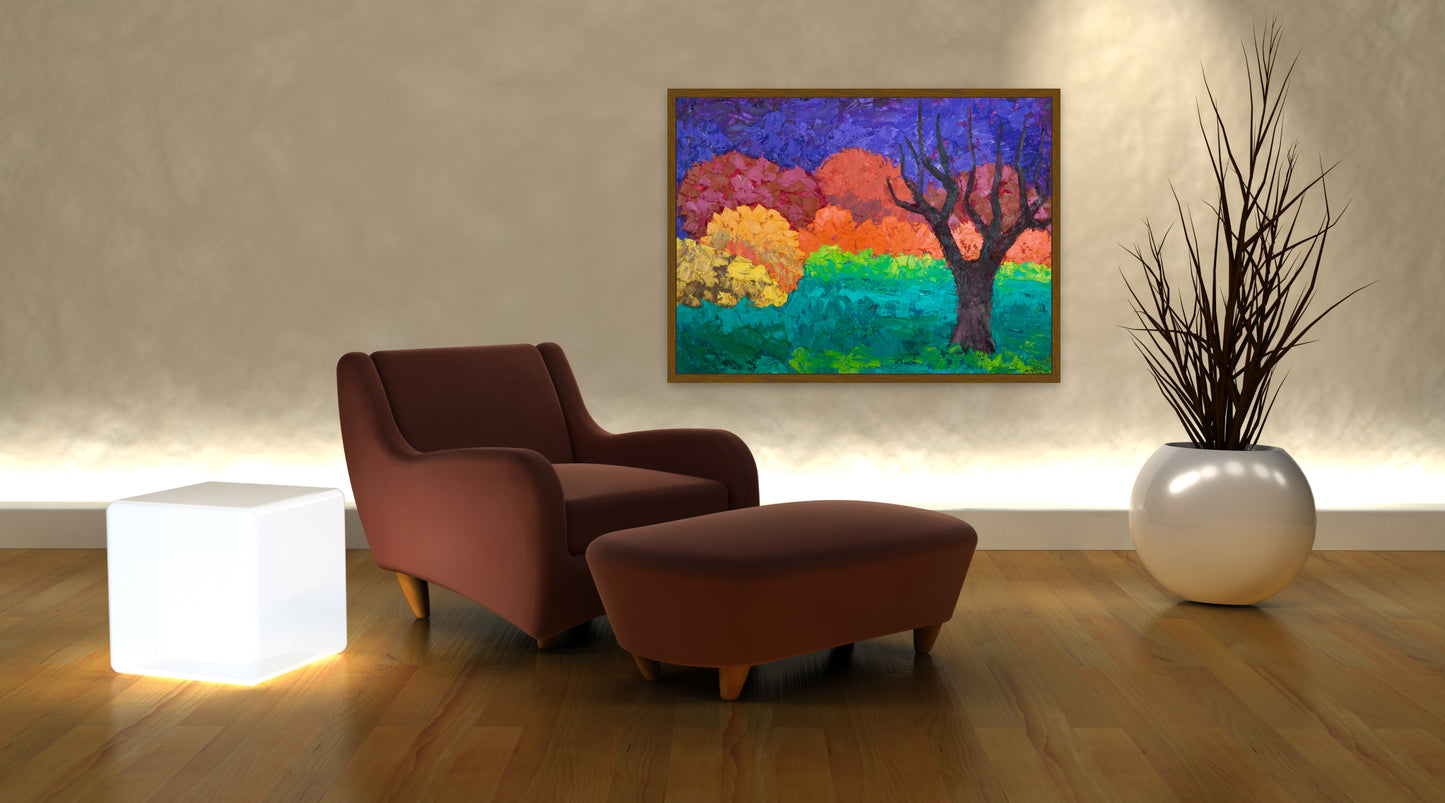 Original Painting of Endre Bartos: "Lonely Tree"