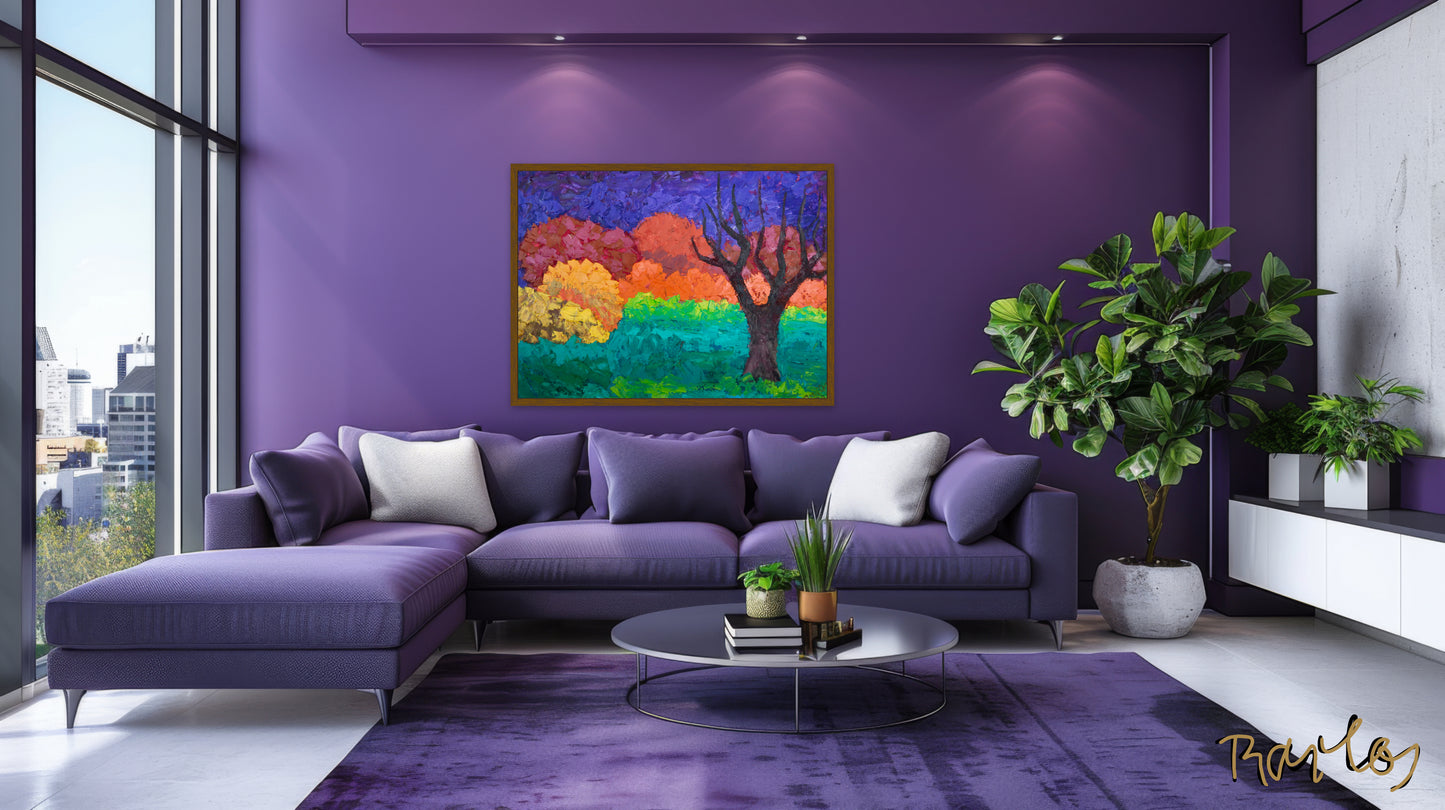Original Painting of Endre Bartos: "Lonely Tree"