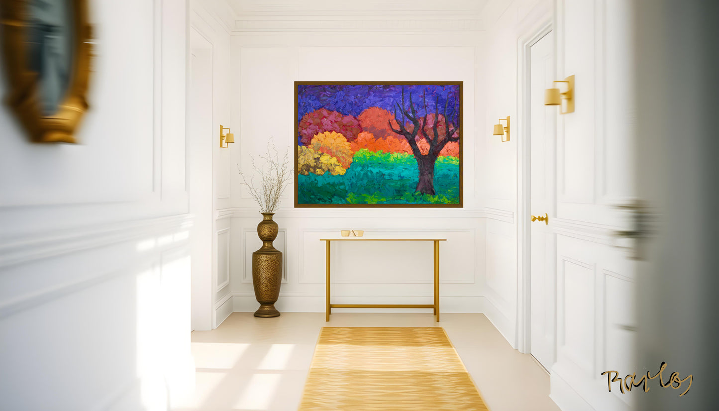 Original Painting of Endre Bartos: "Lonely Tree"
