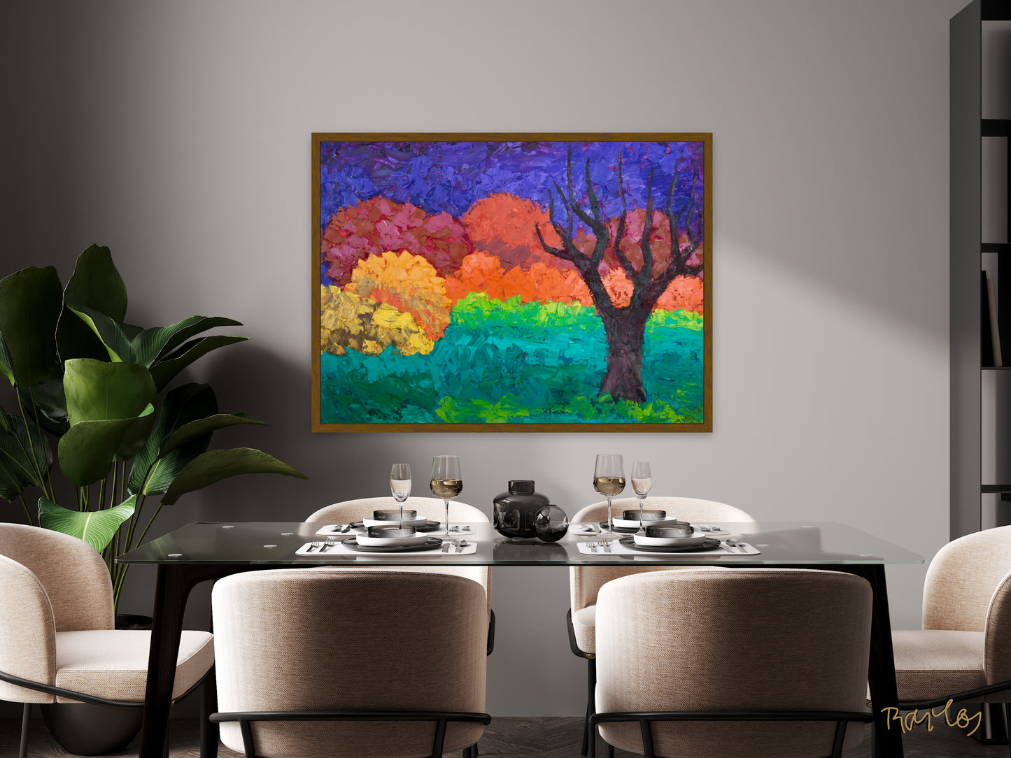 Original Painting of Endre Bartos: "Lonely Tree"