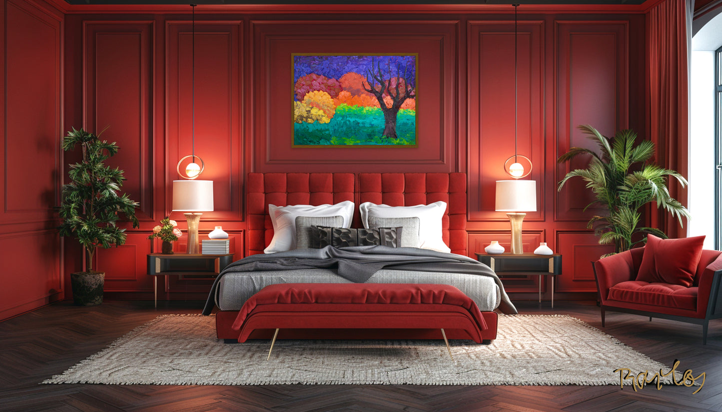 Original Painting of Endre Bartos: "Lonely Tree"