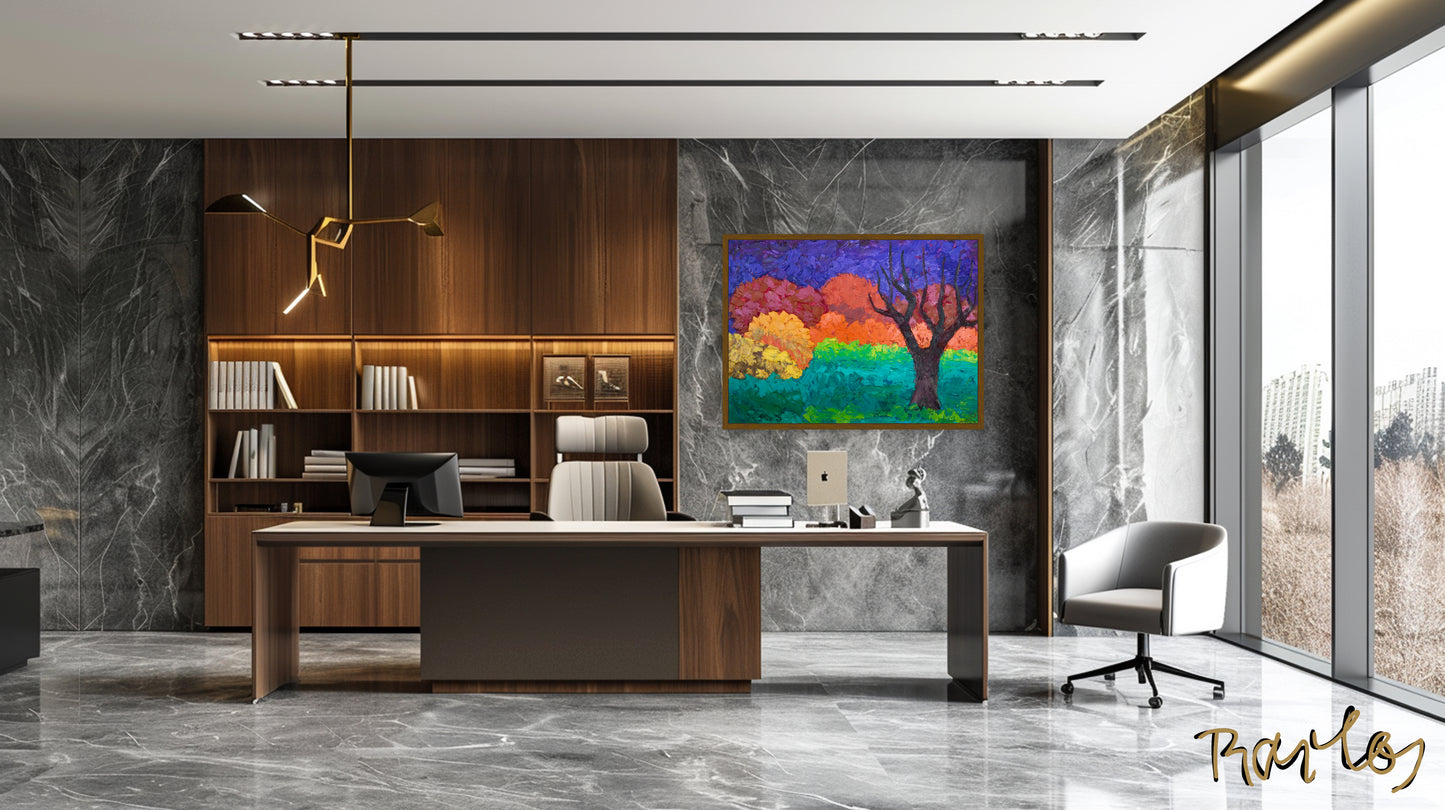 Original Painting of Endre Bartos: "Lonely Tree"