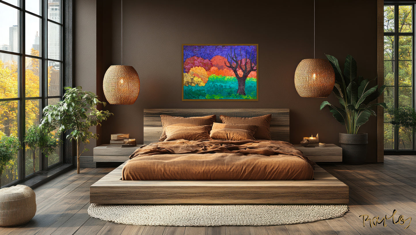 Original Painting of Endre Bartos: "Lonely Tree"