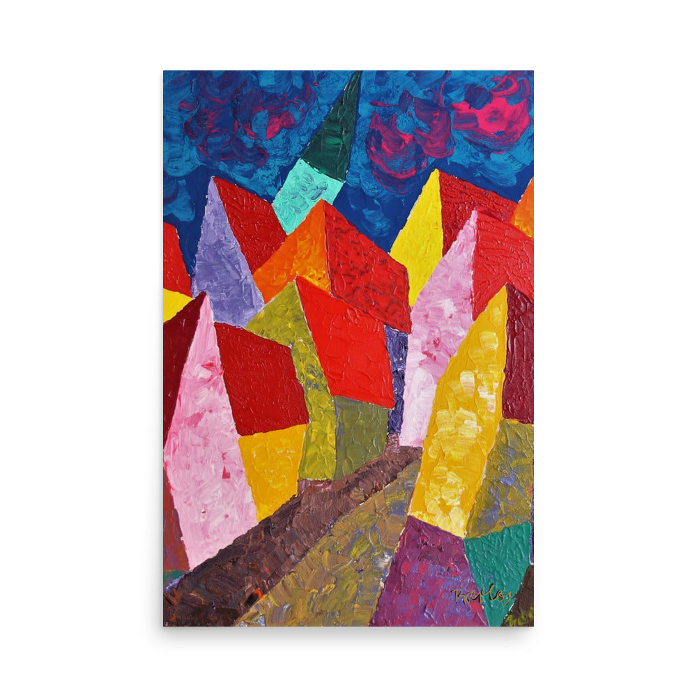 Fine Art Print Endre Bartos: Houses in Mindelheim III.