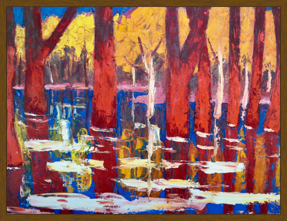 Original Painting of Endre Bartos: Flooding