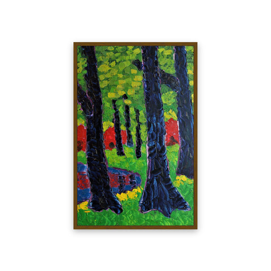 Original Painting of Endre Bartos: Blooming of Rhododendrons