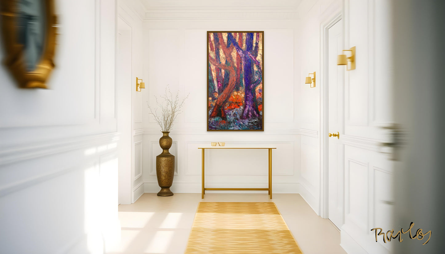 Original Painting of Endre Bartos: "Dancing Trees"