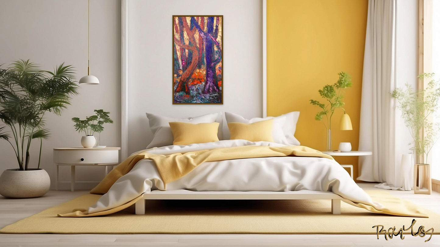 Original Painting of Endre Bartos: "Dancing Trees"