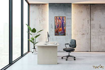 Original Painting of Endre Bartos: "Dancing Trees"