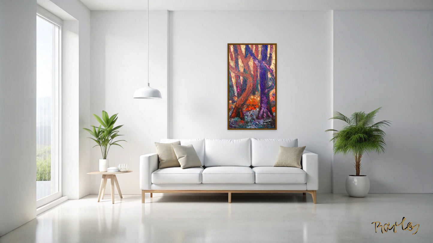 Original Painting of Endre Bartos: "Dancing Trees"