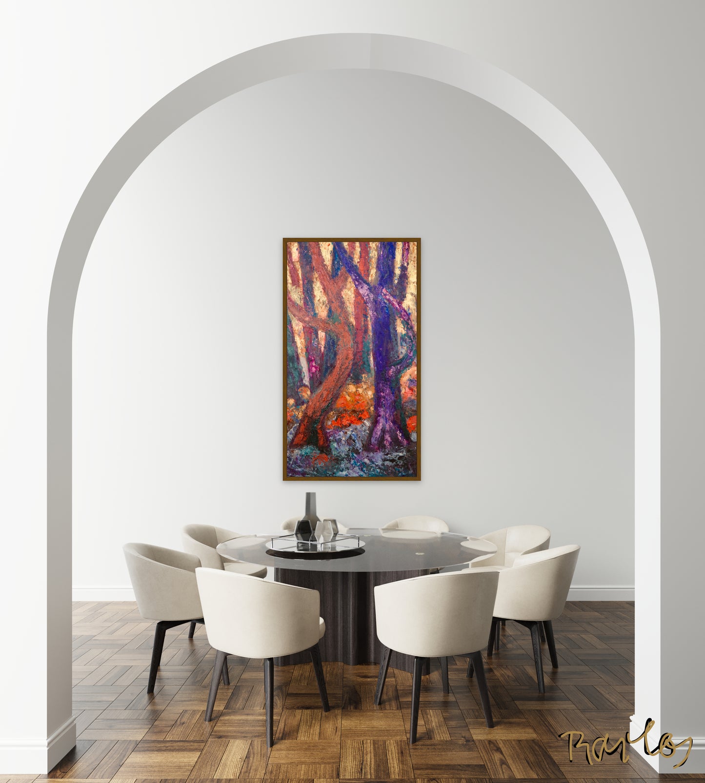 Original Painting of Endre Bartos: "Dancing Trees"