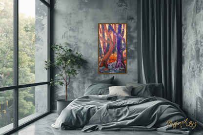 Original Painting of Endre Bartos: "Dancing Trees"