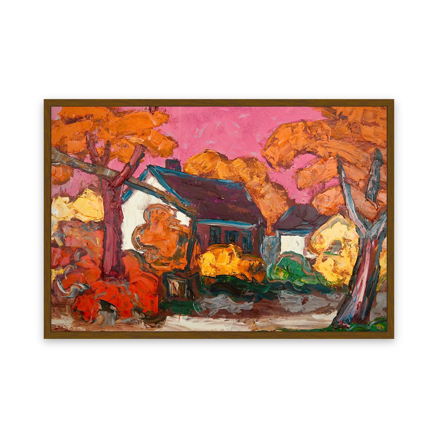 Original Painting of Endre Bartos: "Farm"