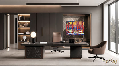 Original Painting of Endre Bartos: Flooding