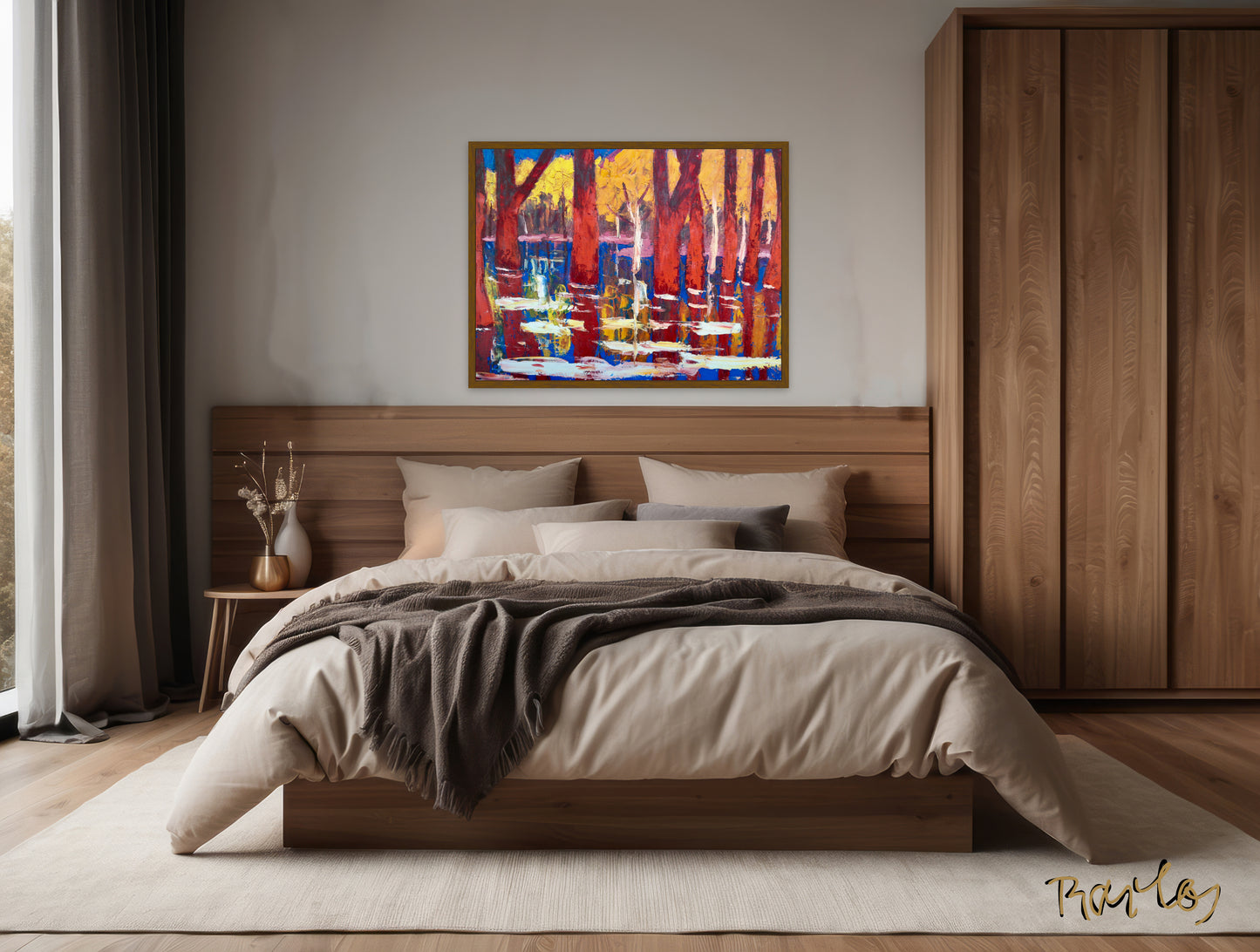 Original Painting of Endre Bartos: Flooding