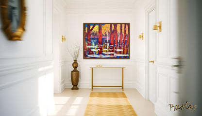 Original Painting of Endre Bartos: Flooding