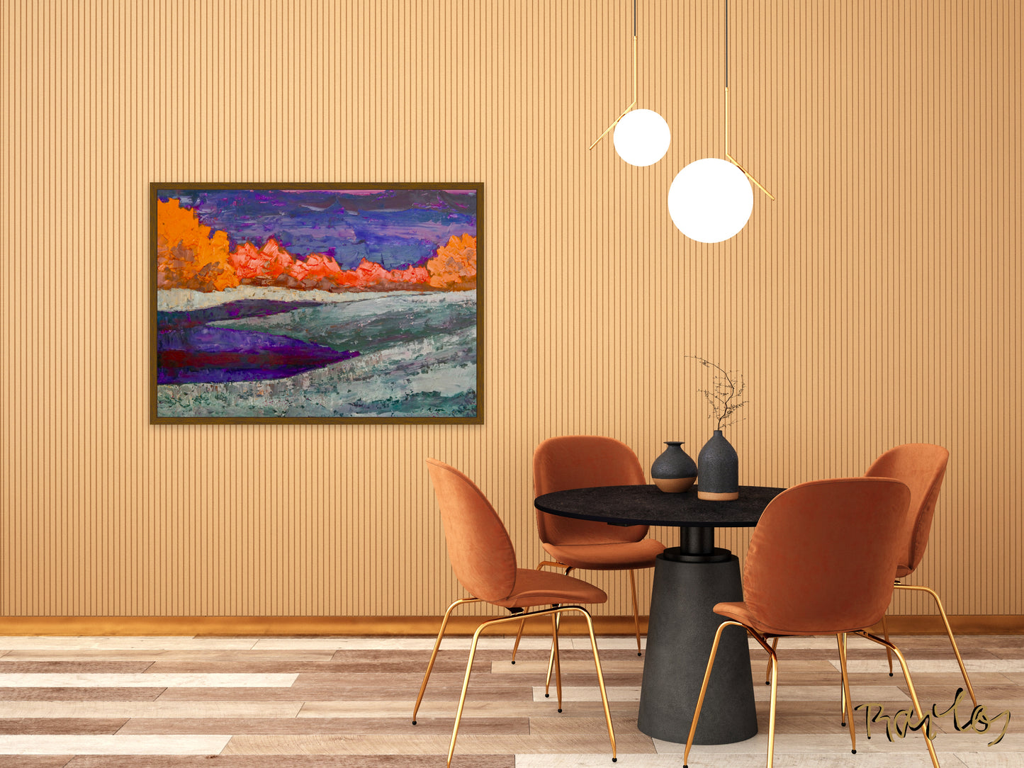 Original Painting of Endre Bartos: "Full Moon"