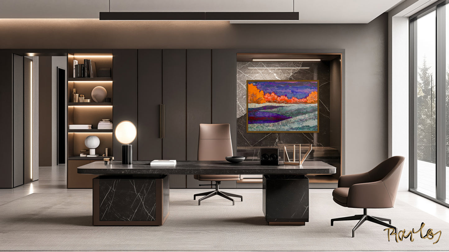 Original Painting of Endre Bartos: "Full Moon"