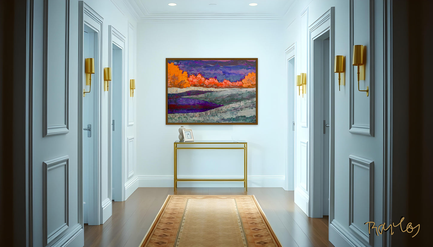 Original Painting of Endre Bartos: "Full Moon"