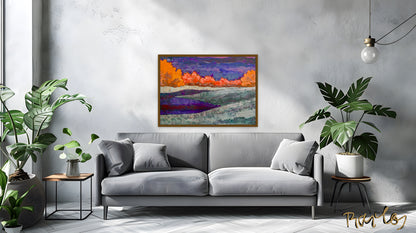 Original Painting of Endre Bartos: "Full Moon"