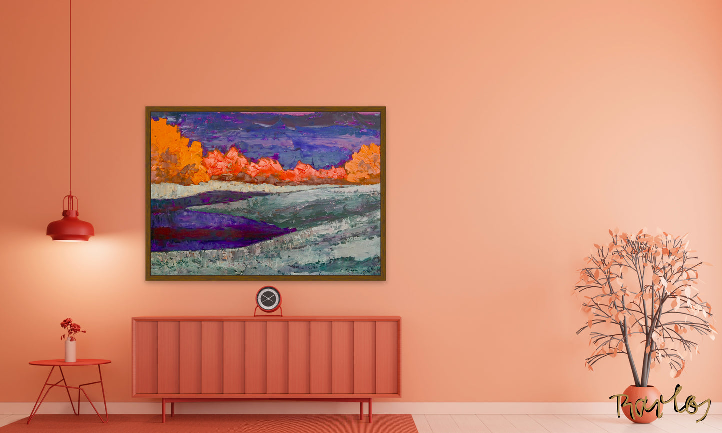 Original Painting of Endre Bartos: "Full Moon"