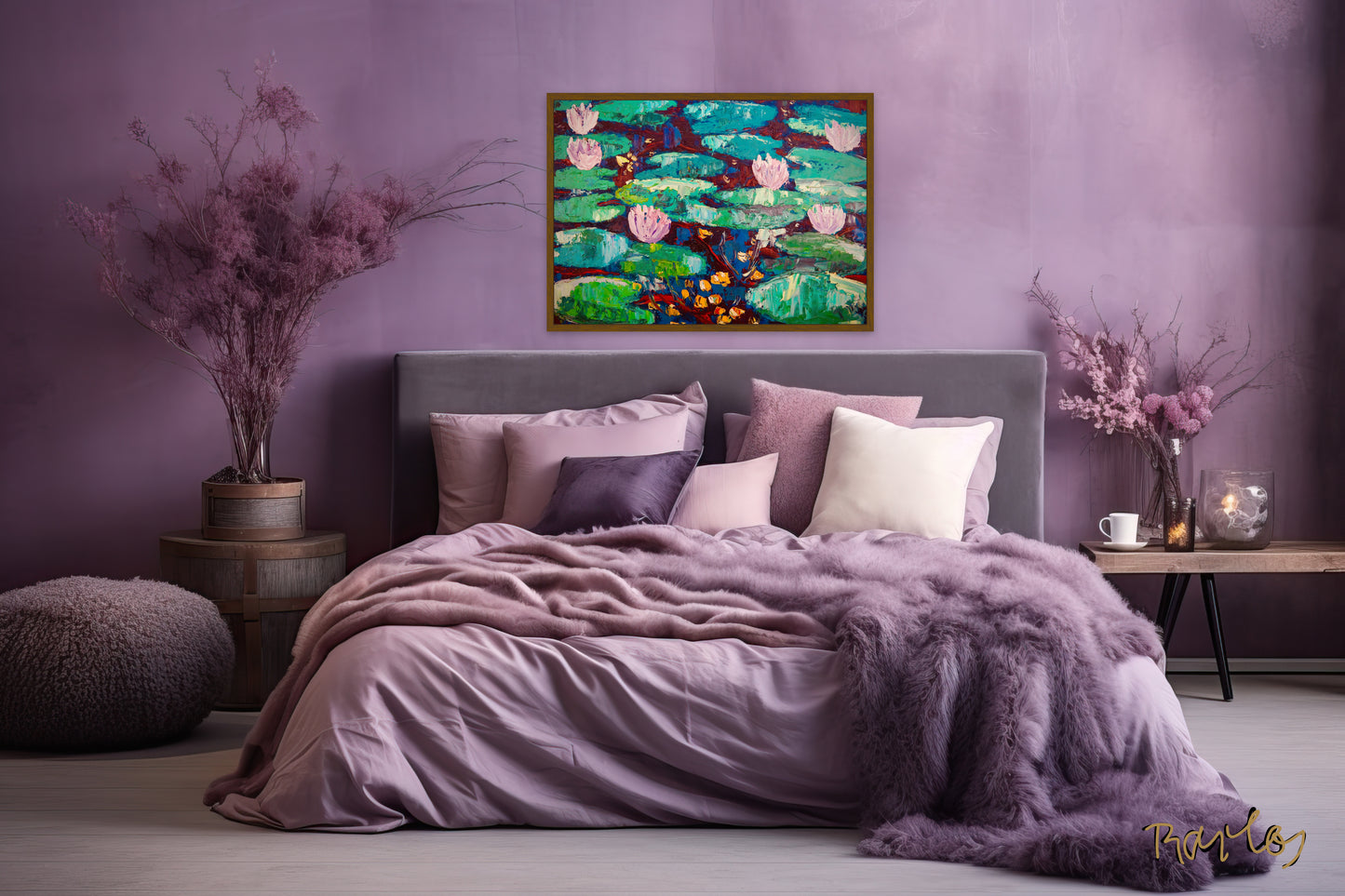 Original Painting of Endre Bartos: Lilies of the Valley