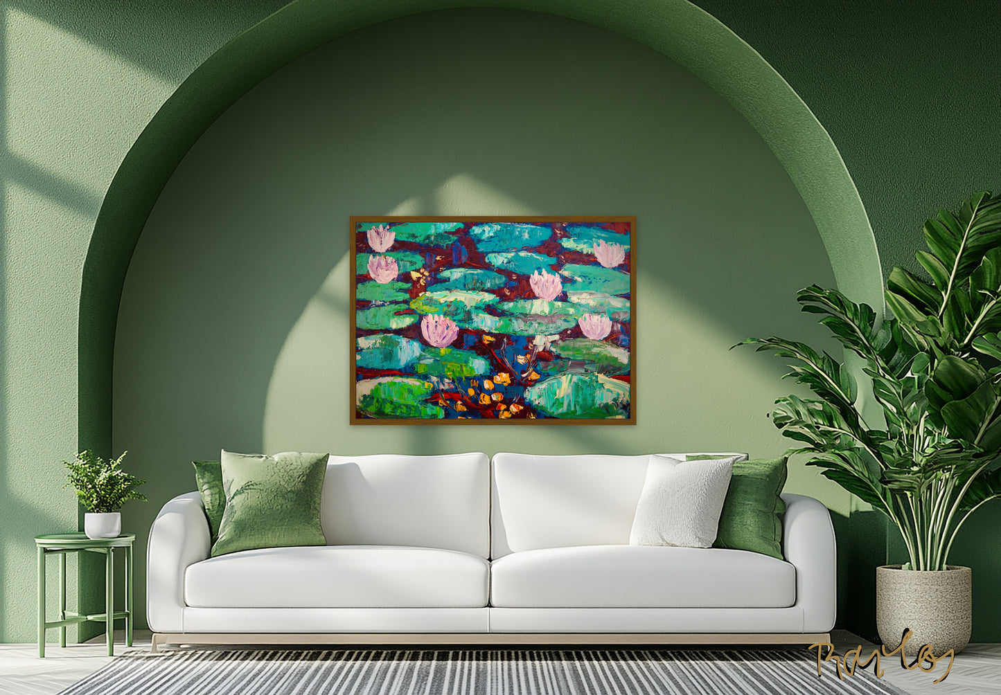 Original Painting of Endre Bartos: Lilies of the Valley