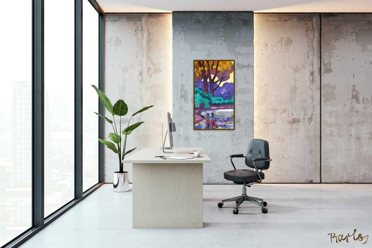Original Painting Of Endre Bartos: "Mirroring"