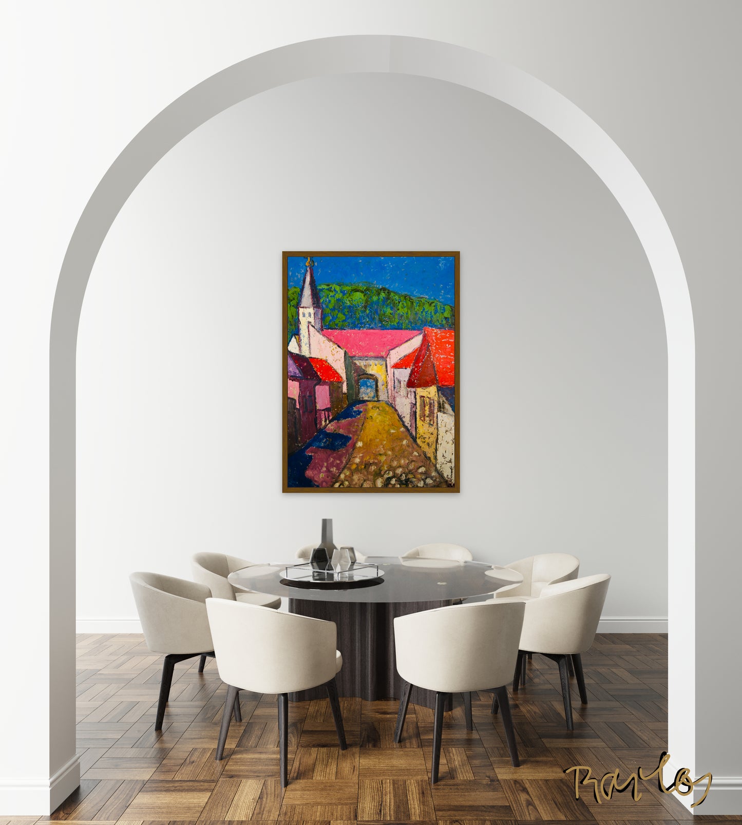 Original Painting of Endre Bartos: "Tokaj"