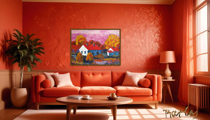 Original Painting of Endre Bartos: Cottage